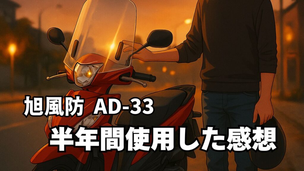 実際に旭風防（AD-33）を取り付け半年使用してみた感想
